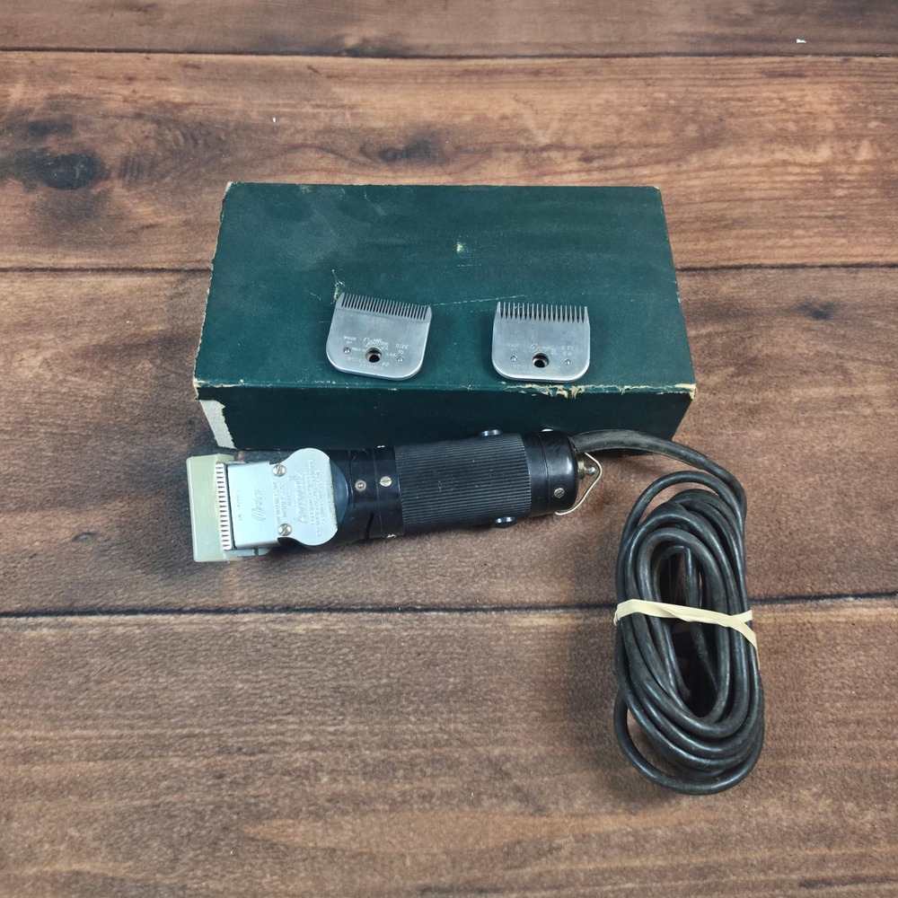 Oster A2 Small Animal Clipper Black Good Vintage Corded 35W With Extra Blades